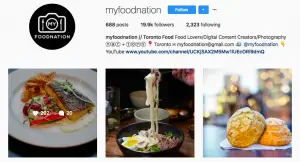 Food influencers social media
