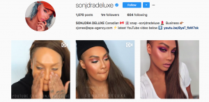 Makeup and beauty influences social media